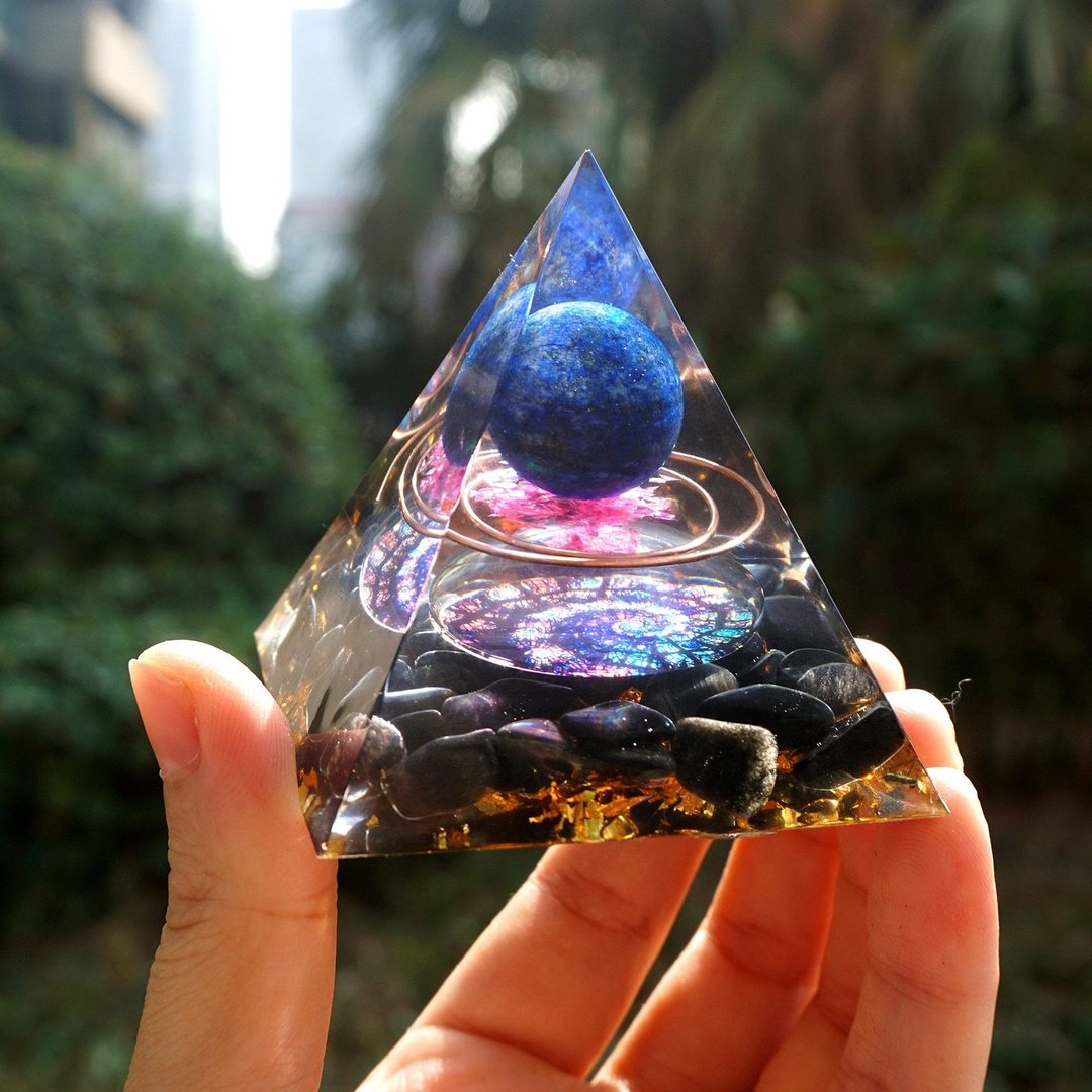 Lapis Lazuli Obsidian Pyramid
