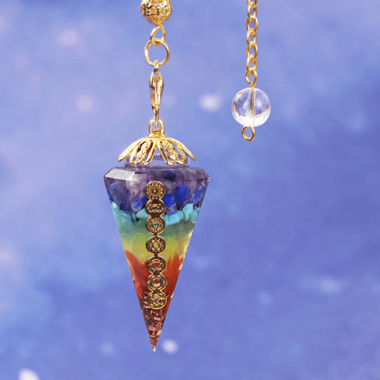 Energy Healing 7 Chakra Crystal Pendulum
