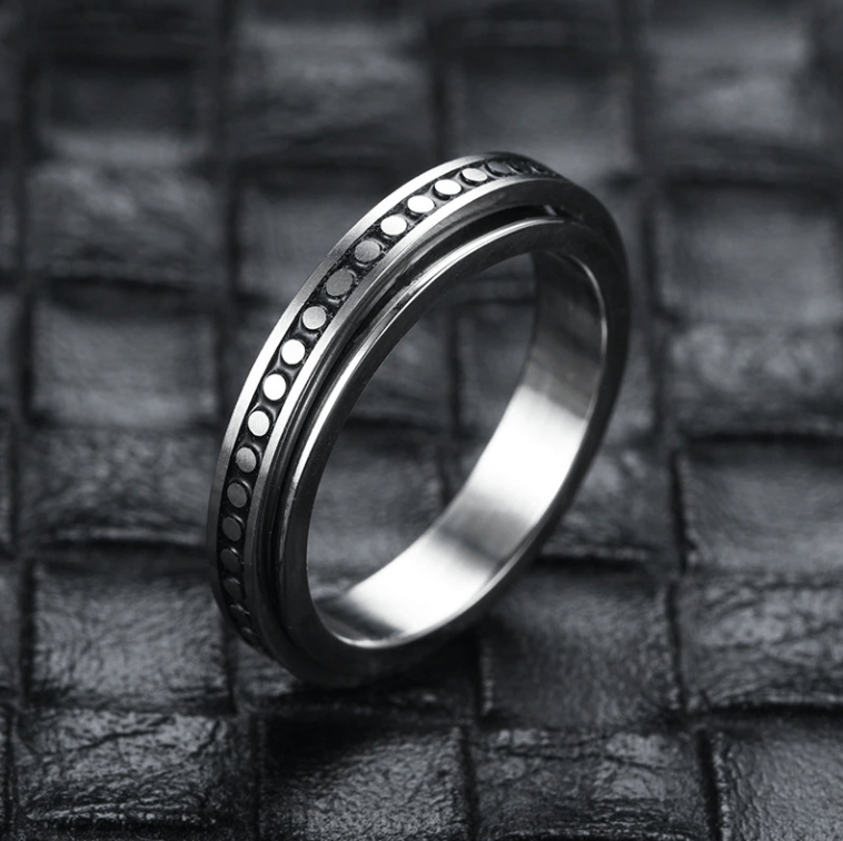 Stainless Steel Spinning Anxiety Ring