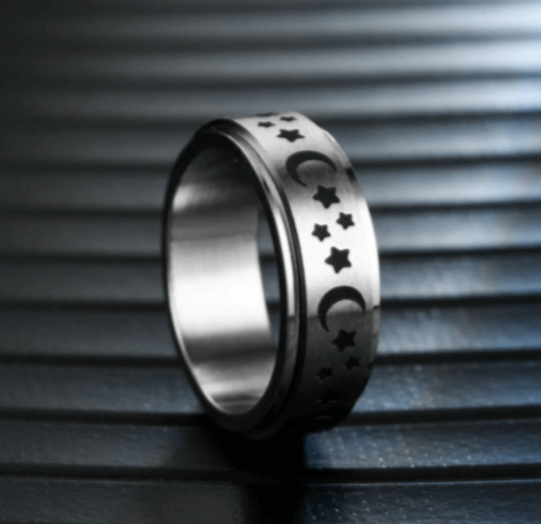 Stainless Steel Spinning Anxiety Ring