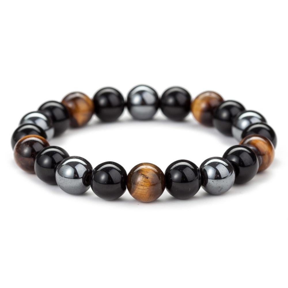 Strength & Protection Triple Stone Bracelet