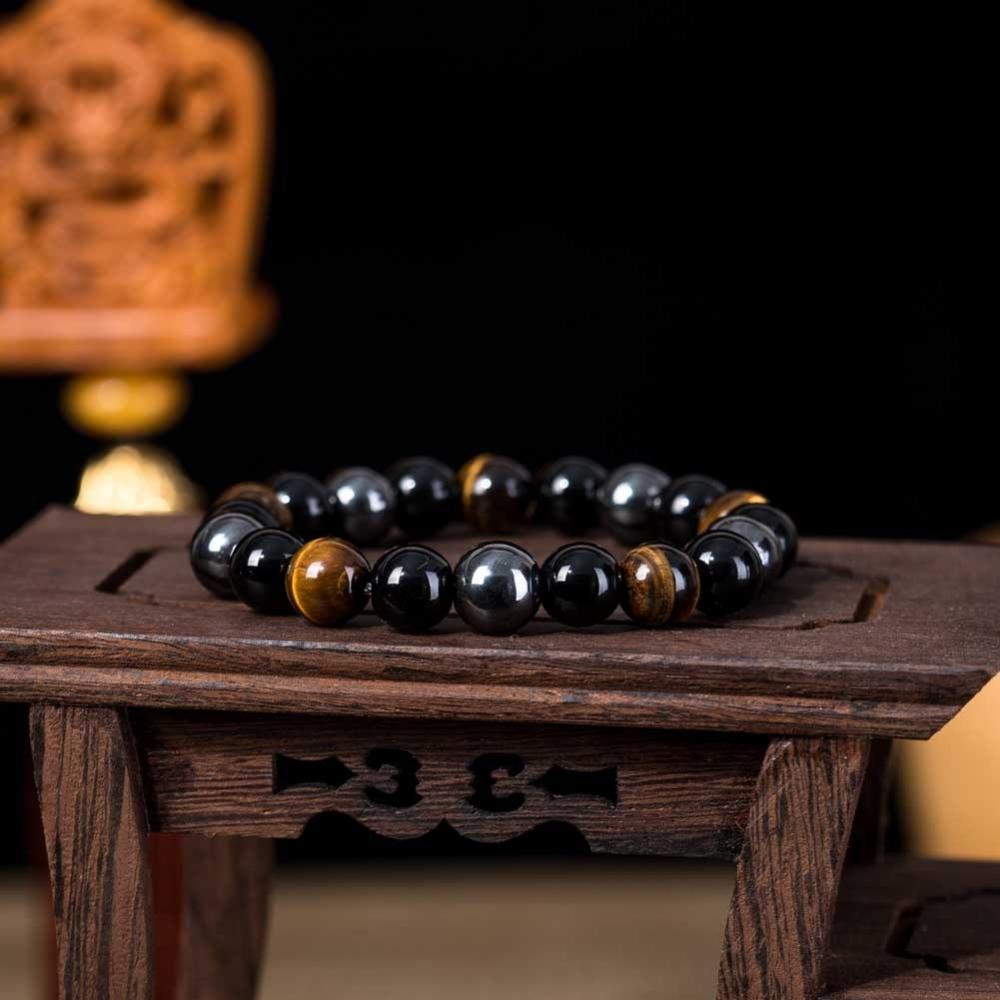 Strength & Protection Triple Stone Bracelet