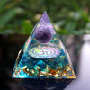 2x Om Amethyst & Blue Quartz Pyramid