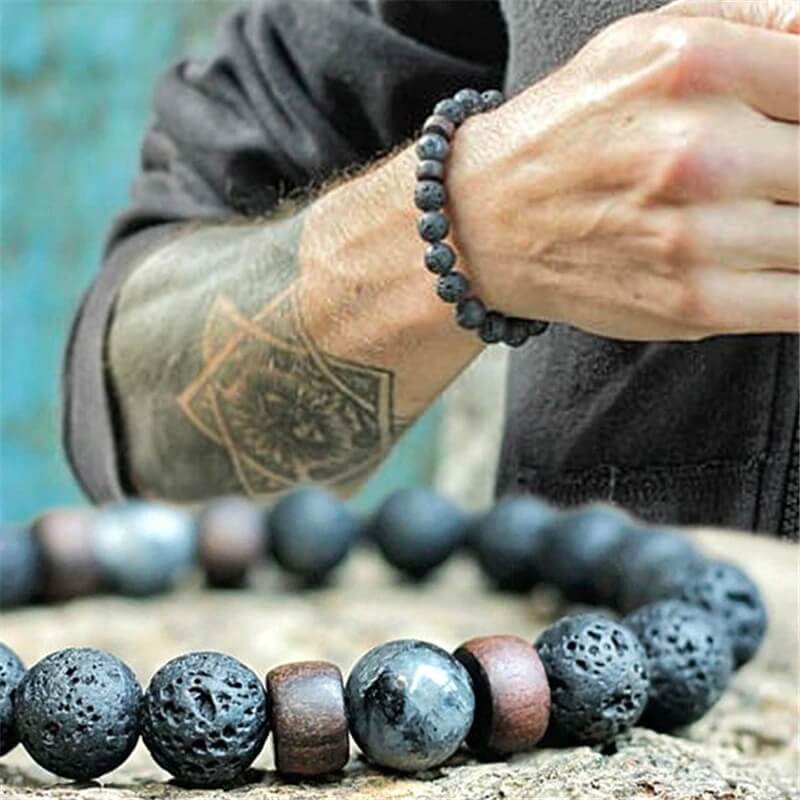 Lava Stone Grounding Bracelet