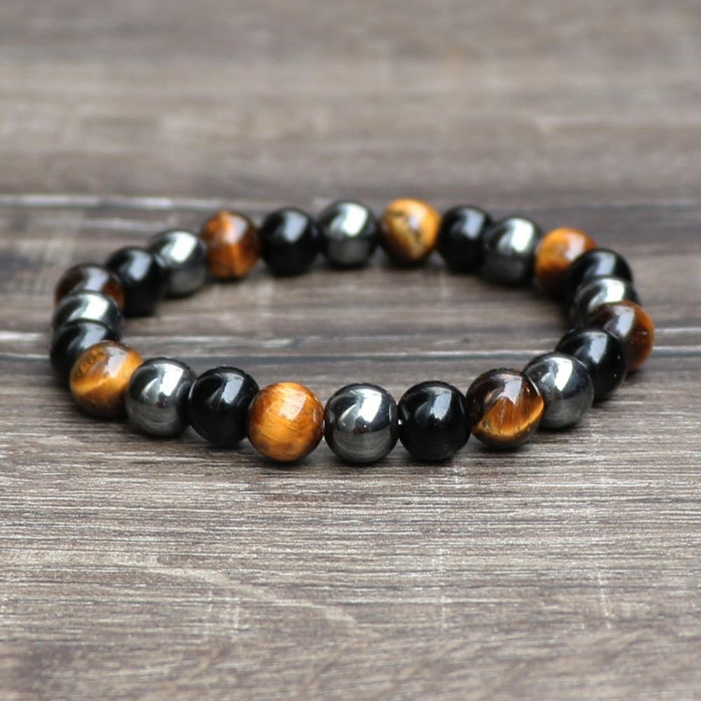 Strength & Protection Triple Stone Bracelet