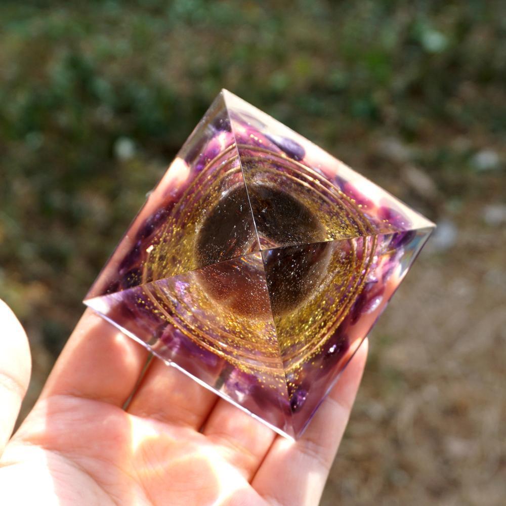 Smoky Quartz Amethyst Obsidian Pyramid