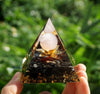 Rose Quartz Obsidian Pyramid