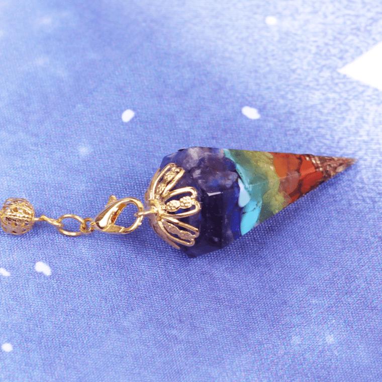 Energy Healing 7 Chakra Crystal Pendulum