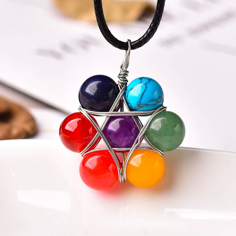 Natural Stone 7 Chakra Necklace