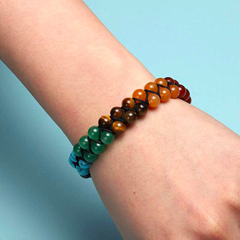 7 Chakra Double Deck Balance Bracelet