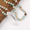 New Horizons Clear Quartz Mala