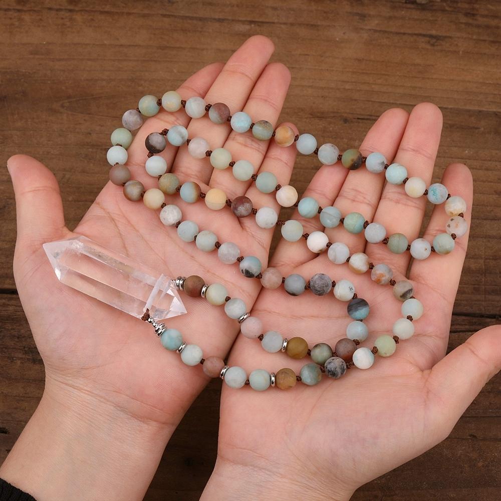 New Horizons Clear Quartz Mala