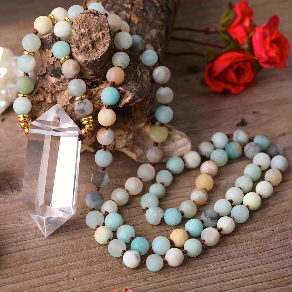 New Horizons Clear Quartz Mala