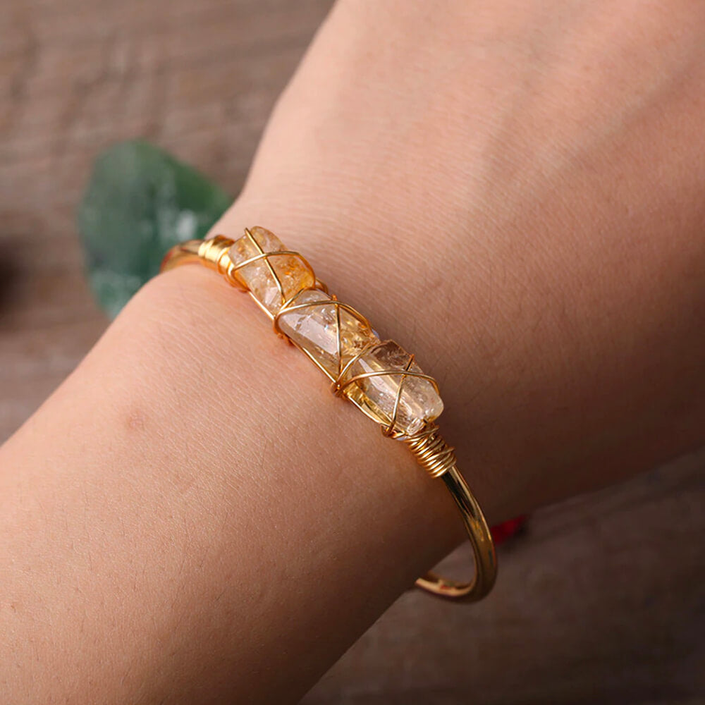 Emotional Recharge Citrine Bangle