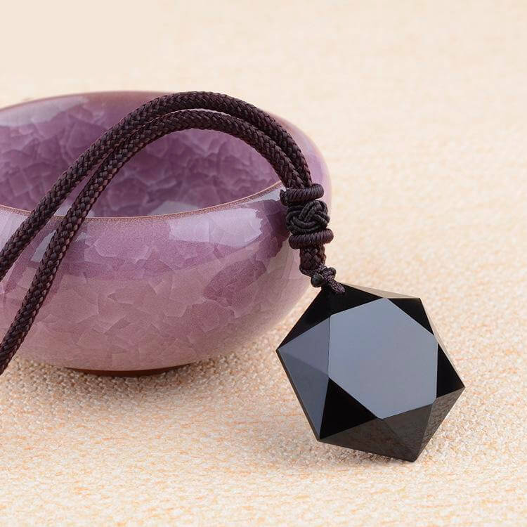 Obsidian Self Protection Necklace