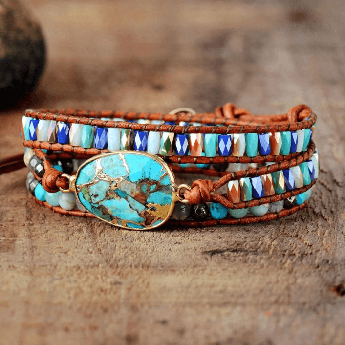 Turquoise Vegan Leather Wrap