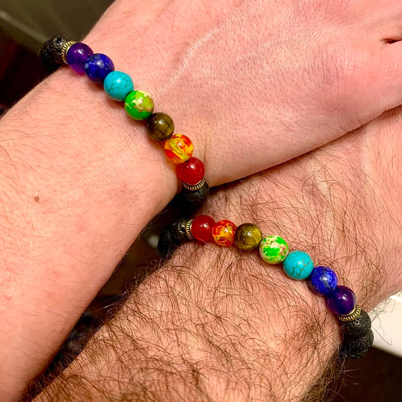 7 Chakra Lava Rock Balance Bracelet