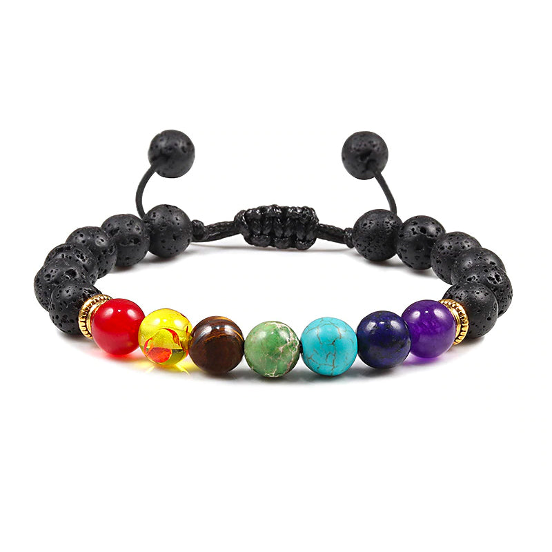 7 Chakra Lava Rock Balance Bracelet