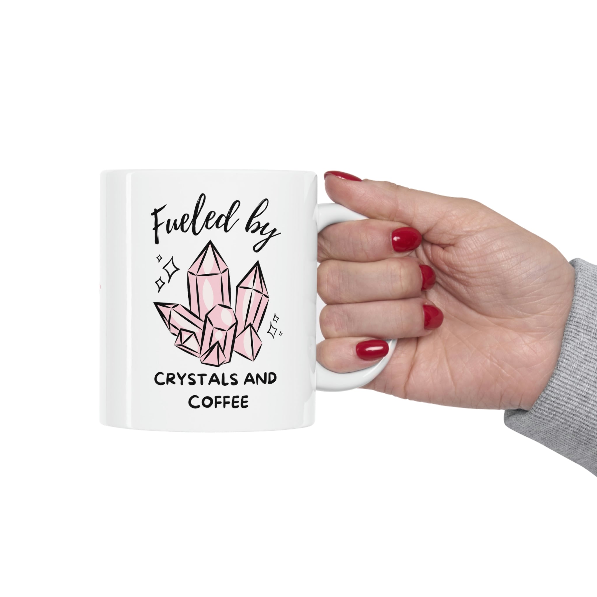 Fueled By Crystals & Coffee Ceramic Mug